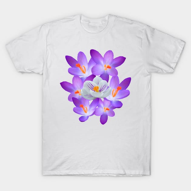 purple spring flower violet flowery floral T-Shirt by rh_naturestyles